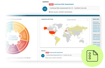 Cockpit Übersicht über alle Compliance Module