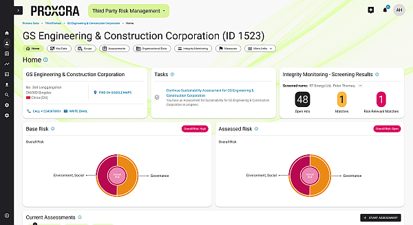 third-party-management-compliance-screening PROXORA Third Party Management 360