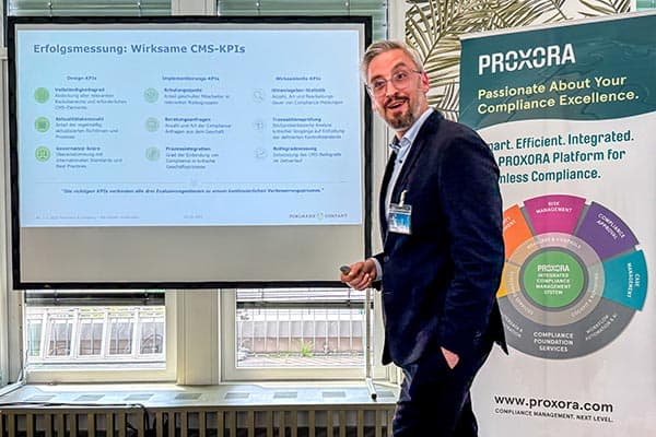 Einblicke beim PROXORA Event Out of Office in Frankfurt Das Event Out of Office von PROXORA in Frankfurt bot spannende Einblicke in die Compliance von Konzernen.