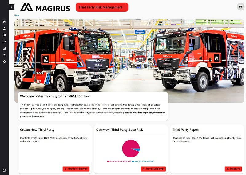 Magirus_Screenshot Die Due-Diligence-Prüfung nach dem LkSG erfolgt bei Mutares mit Modulen von PROXORA.