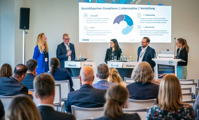 DICO Arbeitskreis Geschäftspartnerprüfung mit PROXORA DICO FORUM 2025 mit DICO Arbeitskreis Geschäftspartnerprüfung zu KI im Third Party Risk Management und Einblicke zur PROXORA TPRM.360-Lösung