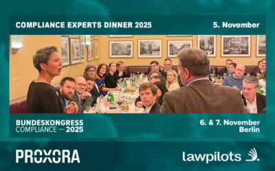 Compliance Experts Dinner + Bundeskongress Compliance 2025 im November